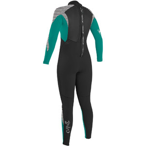 O'neill Mulheres Epic 3/2mm Gbs Back Zip Wetsuit Preto / Verde / Listra 4213